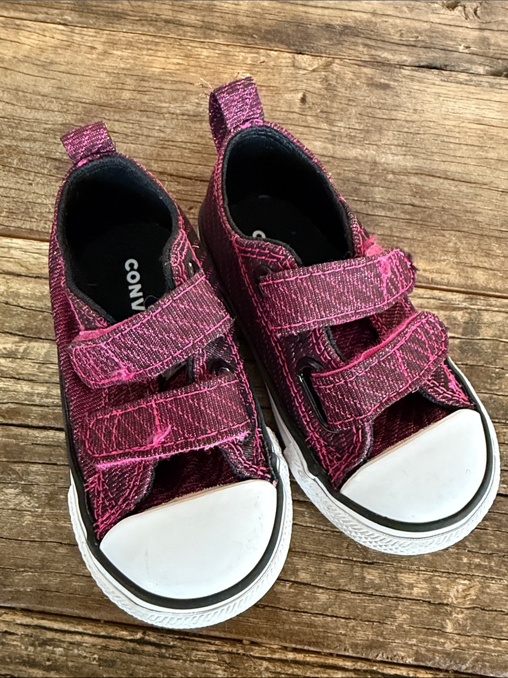 Converse Kids Metallic Pink Sneakers